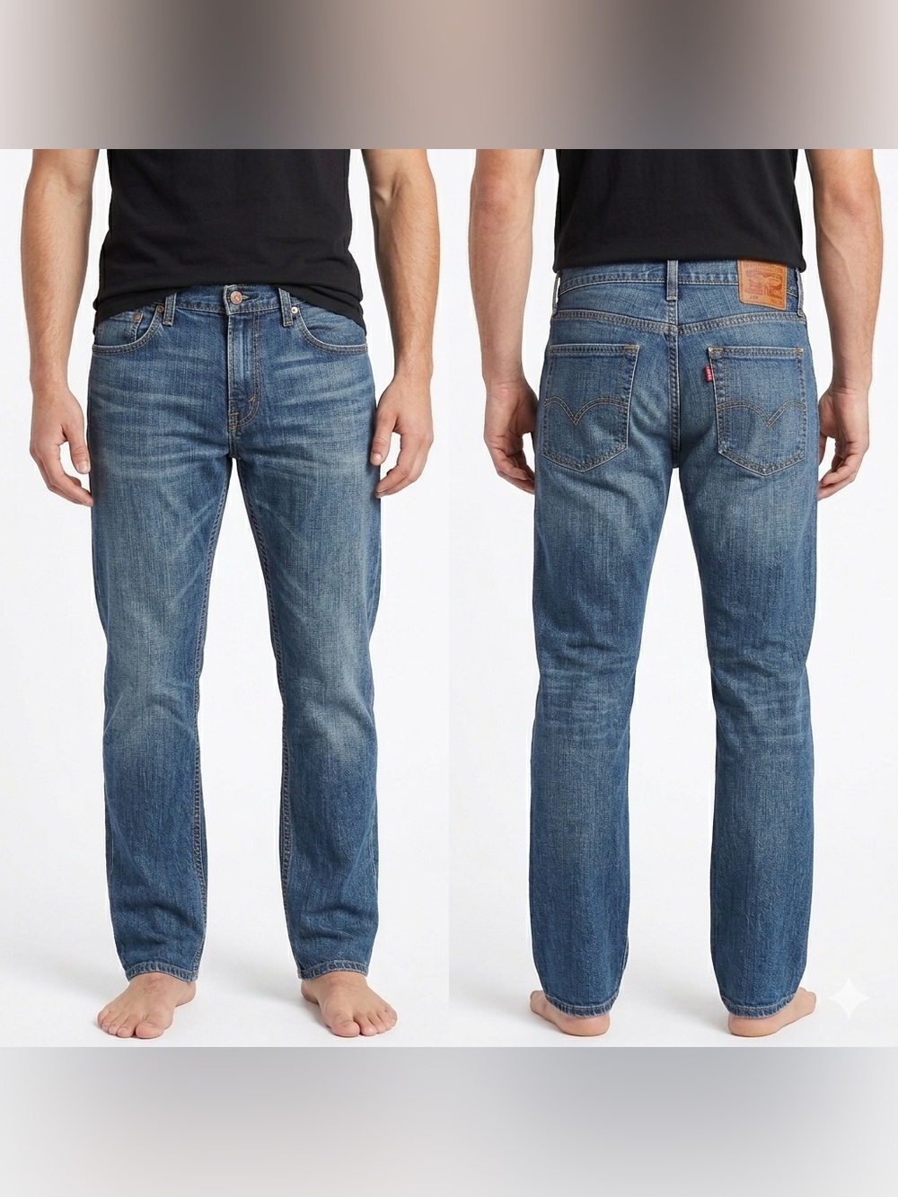 Classic Men's Blue Straight-Leg Jeans